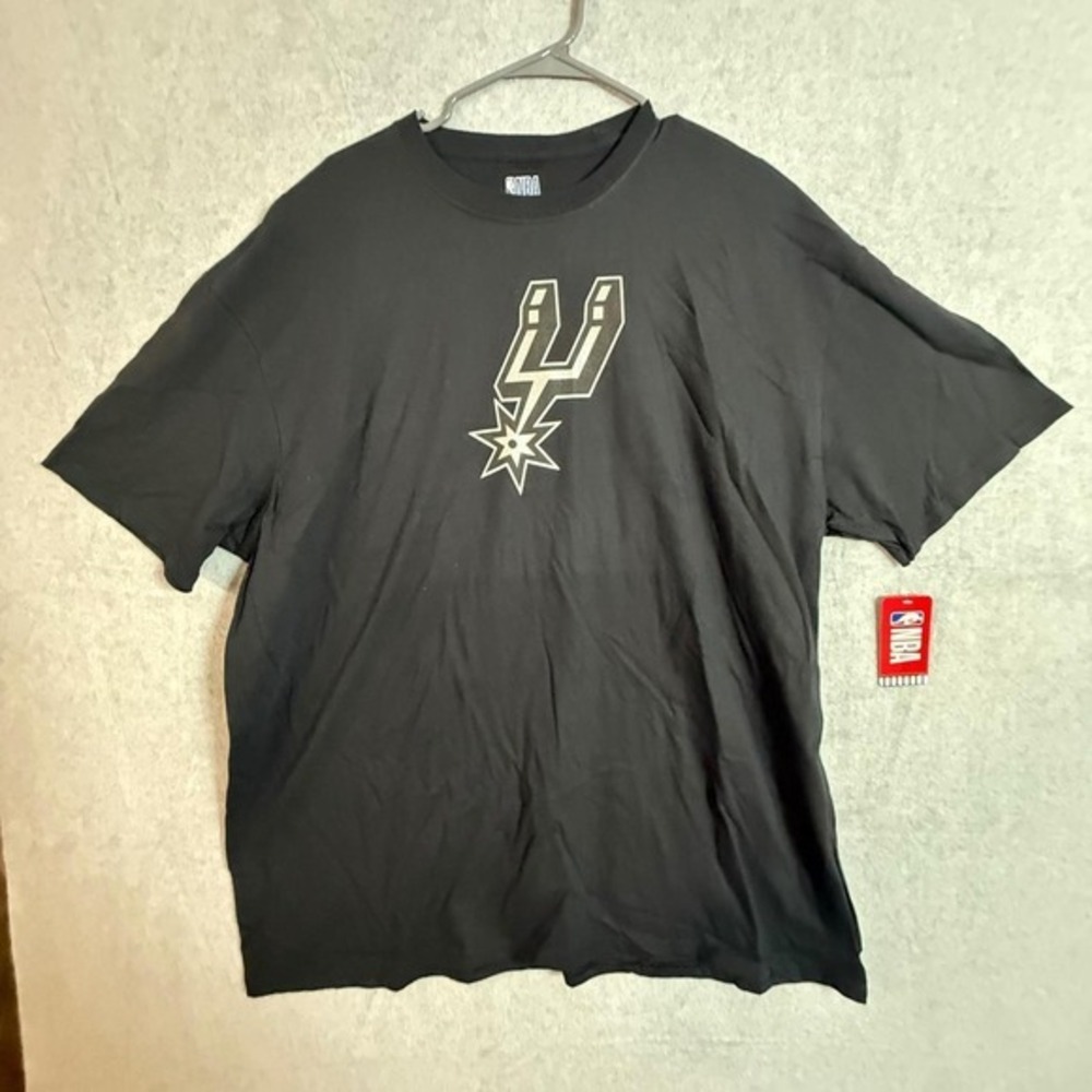 NBA San Antonio Spurs T-Shirt Mens 3XL Black Graphic Short Sleeve Basketball Tee